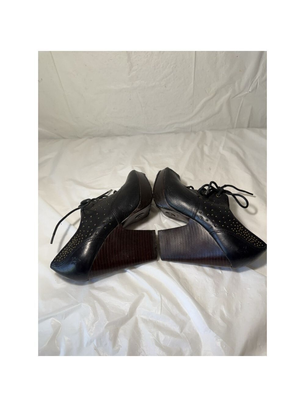 Frye Black Leather Studs Open Toe Chelsea Ankle Booties Size 8M - Picture 8 of 15